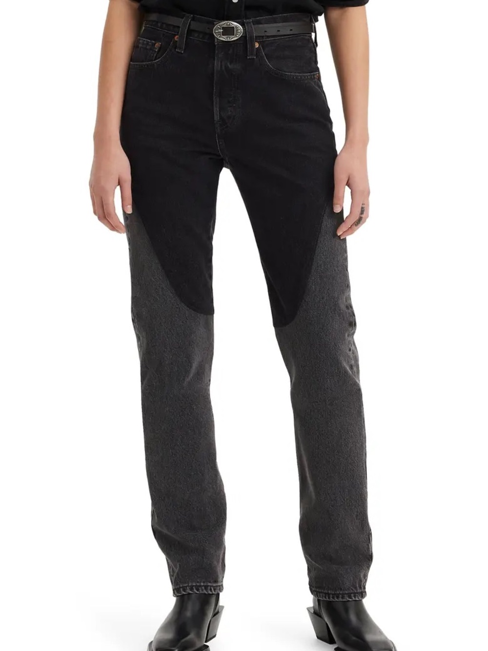 Levi’s Women's Two-Tone Black/Grey Relaxed Jeans